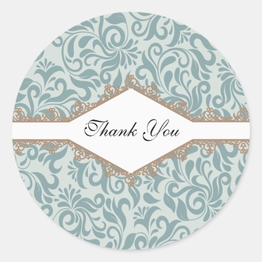 ブロケッエレガントドフローリッシュレースグリーン ラウンドシール (正面)