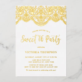 ブロケッエレガントドレーススイート16パーティー 箔招待状