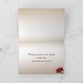 ブロケージイースターのレッドカーネーション シーズンカード (内部)