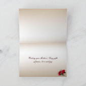 ブロケードの母の日に赤いカーネーション カード (内部)