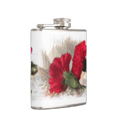 ブロケードの赤カーネーション フラスク (右)