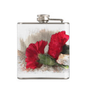 ブロケードの赤カーネーション フラスク (裏面)