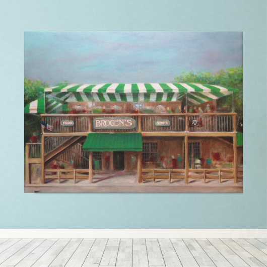 ブロゲンズサウス，セントサイモンズアイランド – キャンバスプリント (インサイチュ (ウッドフロア))