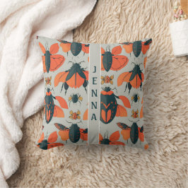 ブロシアカブトムシレトロカラフルカスタムパターン クッション