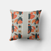 ブロシアカブトムシレトロカラフルカスタムパターン クッション (裏面)