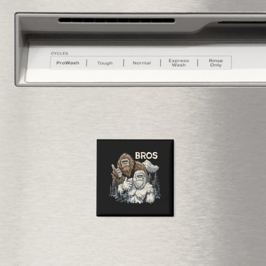 ブロスおもしろいビッグフットとイエティブラザーズサスカッチアウ マグネット (インサイチュ (食洗機))