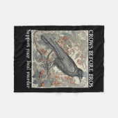 ブロスの前のカラスがあなたの地元の殺人許可をサポート フリースブランケット (正面(横))