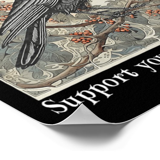 ブロスの前のカラスがあなたの地元の殺人許可をサポート ポスター (角)