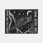 ブロスの前のカラスが君の地元の殺人を支援おもしろい フリースブランケット (正面(横))