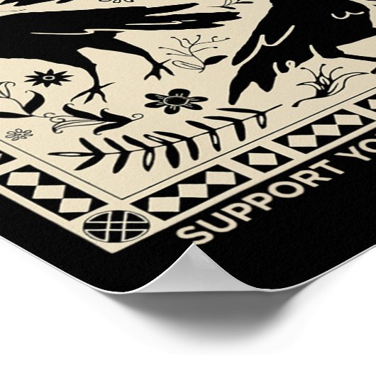 ブロスの前のカラスが君の地元の殺人を支援おもしろい ポスター (角)