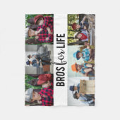 ブロスフォーライフブラザーズフォトコラージュタイポグラフィ フリースブランケット (正面)