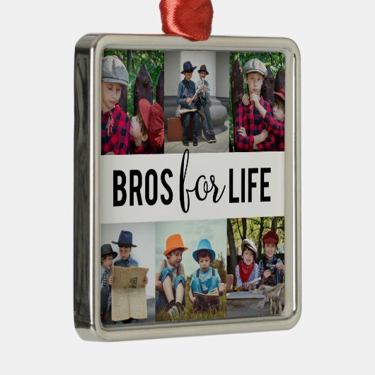 ブロスフォーライフブラザーズフォトコラージュタイポグラフィ  メタルオーナメント (右)