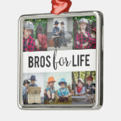 ブロスフォーライフブラザーズフォトコラージュタイポグラフィ  メタルオーナメント (左)