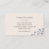 ブロッエレガントサムブルーシック美しいスパ名刺 名刺 (裏面)