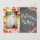 ブロッカラフルツシャルボードキッズフォト誕生日 ポストカード (正面)