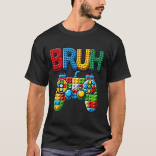 ブロックおもちゃ ブル男の子 ゲーマー ブロック遊び Tシャツ