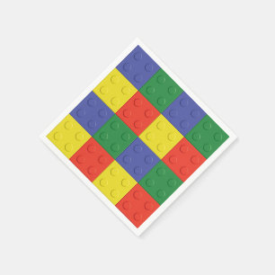 ブロックおよび煉瓦パーティーのナプキン スタンダードカクテルナプキン