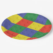 ブロックおよび煉瓦パーティーのプレート ペーパープレート (アングル)