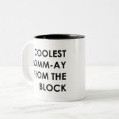 ブロックからの最もクールなMomm-ay ツートーンマグカップ (正面左)
