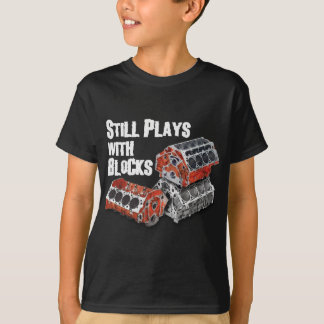 ブロックが付いているまだ演劇 Tシャツ