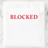ブロックされたステッカー 長方形シール (バッグ)
