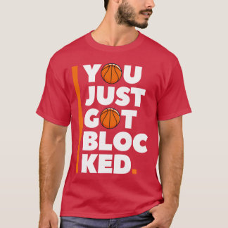 ブロックされたスポーツ バスケットボール ラバーズ ギフト Tシャツ