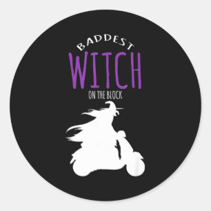 ブロックで一番恐ろしい魔女 - ハロウィンコスチューム ラウンドシール