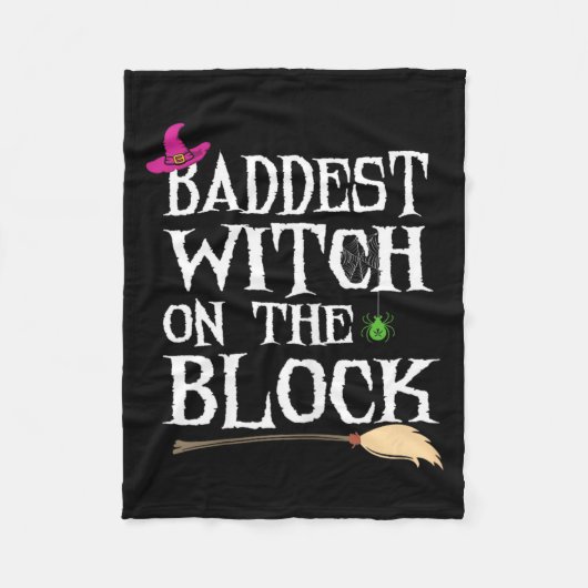 ブロックで一番恐ろしい魔女 フリースブランケット (正面)