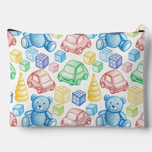 ブロックと車を支える アクセサリーポーチ (裏面)