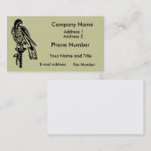 ブロックのとまり木の《鳥》ハヤブサ 名刺 (正面/裏面)