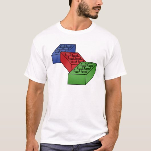 ブロックのイラストレーション Tシャツ (正面)