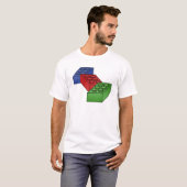ブロックのイラストレーション Tシャツ (正面フル)
