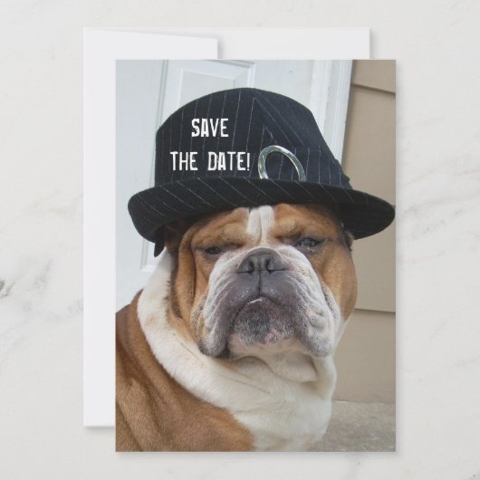 ブロックのパーティの招待状 セーブザデート (正面)