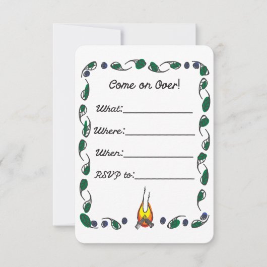 ブロックのパーティの招待状 招待状 (正面)