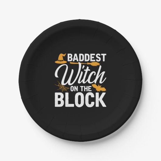 ブロックの中で一番ひどい魔女 ペーパープレート (正面)