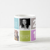 ブロックの個人的な引用文の卒業生のカスタムで数々のな写真を着色して下さい コーヒーマグカップ (中央)