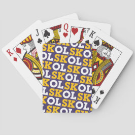 ブロックの原稿"SKOL"の-トランプ トランプ