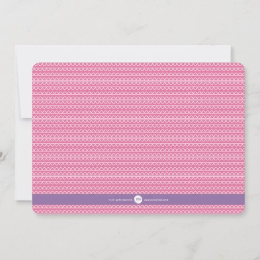 ブロックの女の子の発表 案内状 (裏面)