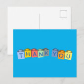 ブロックの感謝メッセージ ポストカード (正面/裏面)