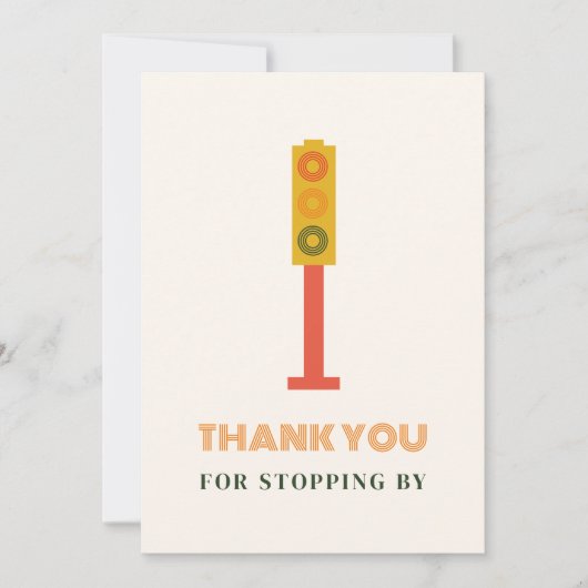 ブロックの新卒者 誕生日の感謝 サンキューカード (正面)