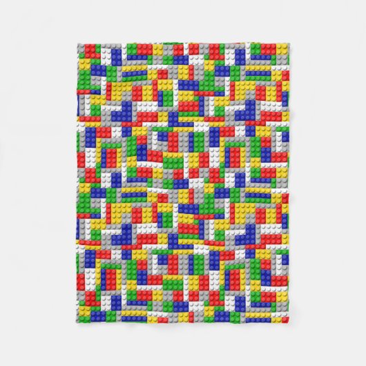 ブロックの男の子のお気に入りのなおもちゃ フリースブランケット (正面)