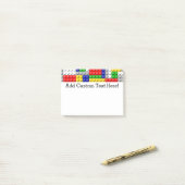 ブロックの男の子の誕生会 ポストイット (デスク上)