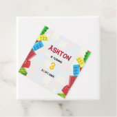 ブロックの誕生日招待状、男の子の誕生日 フェイバータグ (インサイチュ)