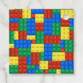 ブロックの誕生日招待状、男の子の誕生日 フェイバータグ (裏面)