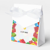 ブロックの誕生日招待状、男の子の誕生日 フェイバーボックス (正面サイド)