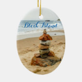 ブロックアイランドストーンケルンオーナメント セラミックオーナメント (裏面)