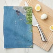 ブロックアイランドブラフス – ロードアイランド、ブロックアイランド キッチンタオル (四つ折り)