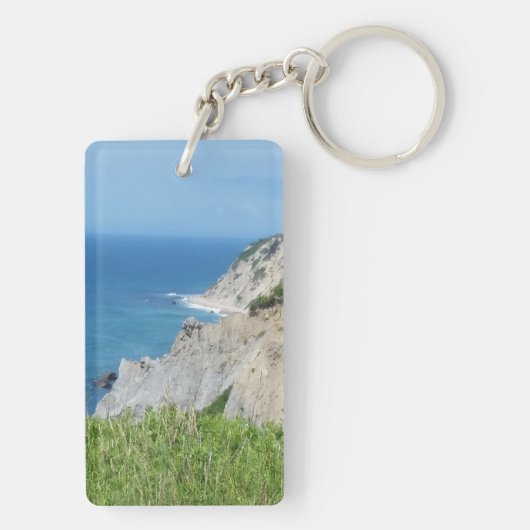 ブロックアイランドブラフス – ロードアイランド、ブロックアイランド キーホルダー (裏面)