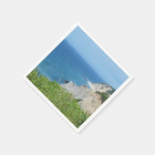 ブロックアイランドブラフス – ロードアイランド、ブロックアイランド スタンダードカクテルナプキン (角)