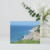 ブロックアイランドブラフス – ロードアイランド、ブロックアイランド ポストカード (スタンド正面)